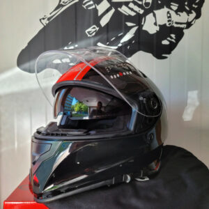 Kask motocyklowy integralny ROCC black red M