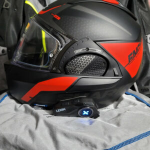 Kask motocyklowy modułowy SHARK EVO-GT Encke Flip-Up+ interkom LEXIN G2P