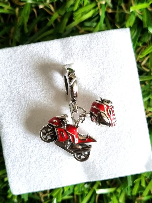 Koralik, zawieszka, charms z motywem motocyklowym! - obrazek 2