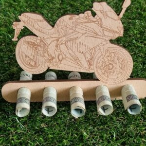 Drewniany motocykl sportowy- upominek!