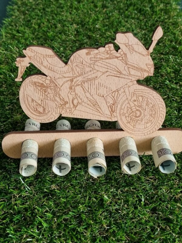Drewniany motocykl sportowy- upominek!