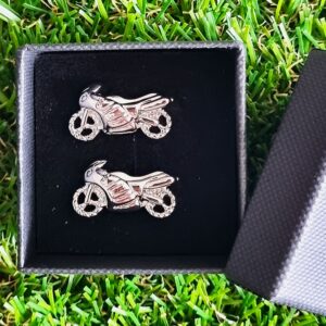 Spinki do koszuli z motywem motocyklowym