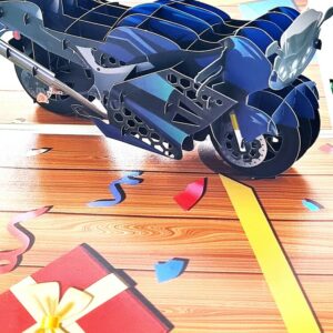 Kartka okolicznościowa Pop up, motocykl sportowy 3D!