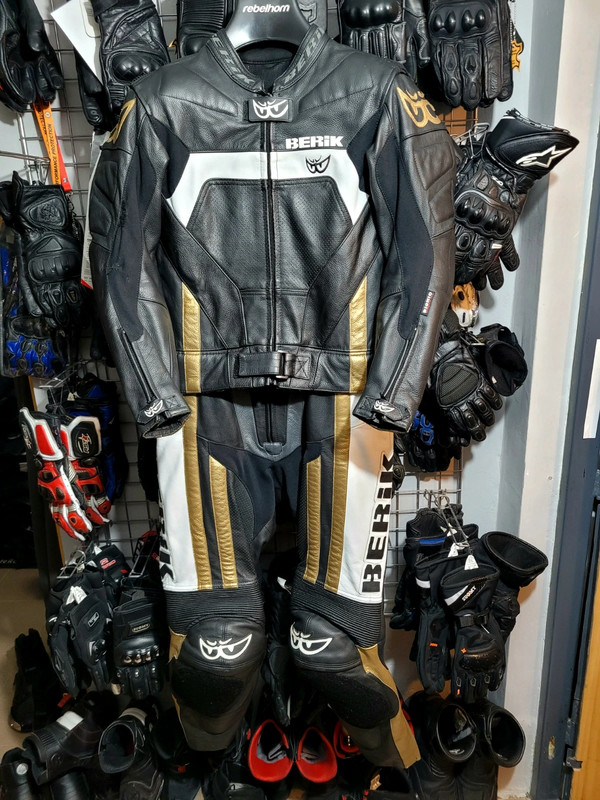 Kombinezon motocyklowy damski skórzany BERIK 2PC złoty! r M