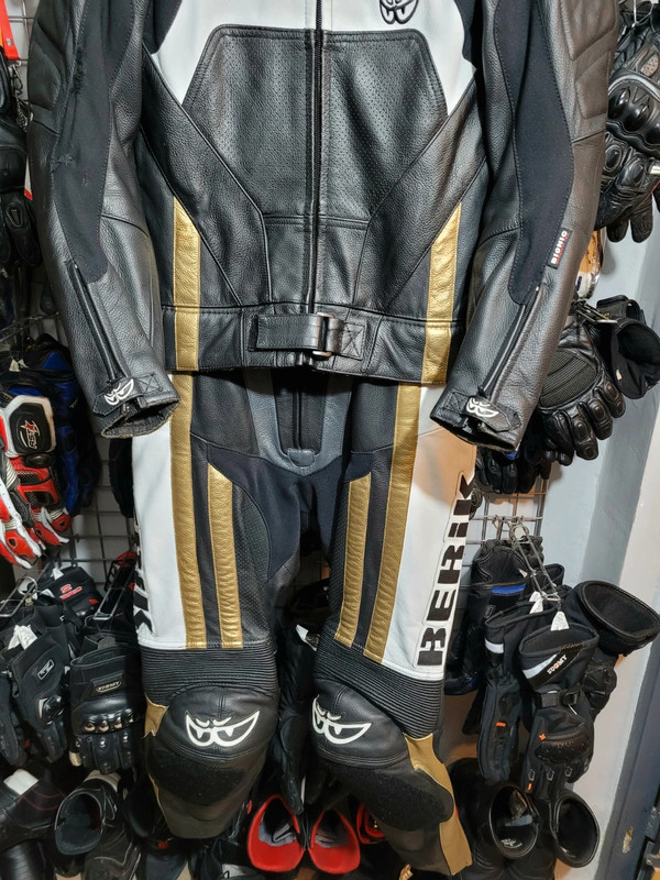 Kombinezon motocyklowy damski skórzany BERIK 2PC złoty! r M - obrazek 2