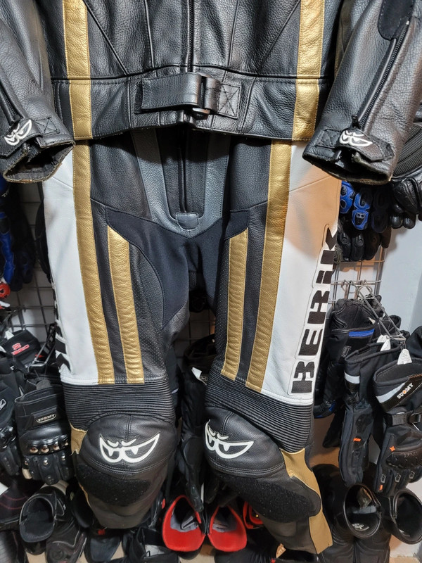 Kombinezon motocyklowy damski skórzany BERIK 2PC złoty! r M - obrazek 6