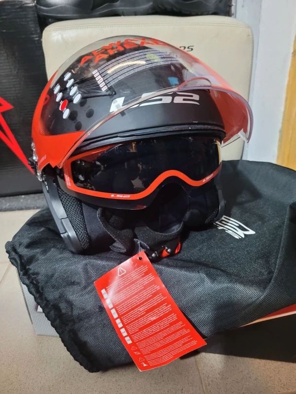 Kask motocyklowy otwarty LS2 TRACK r M - obrazek 2