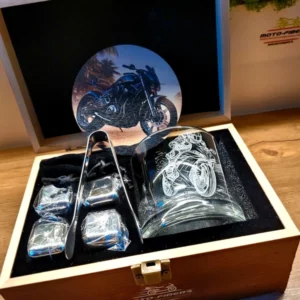 Zestaw do WHISKY dla Motocyklisty Na prezent skrzynka MOTOCYKL 10el.