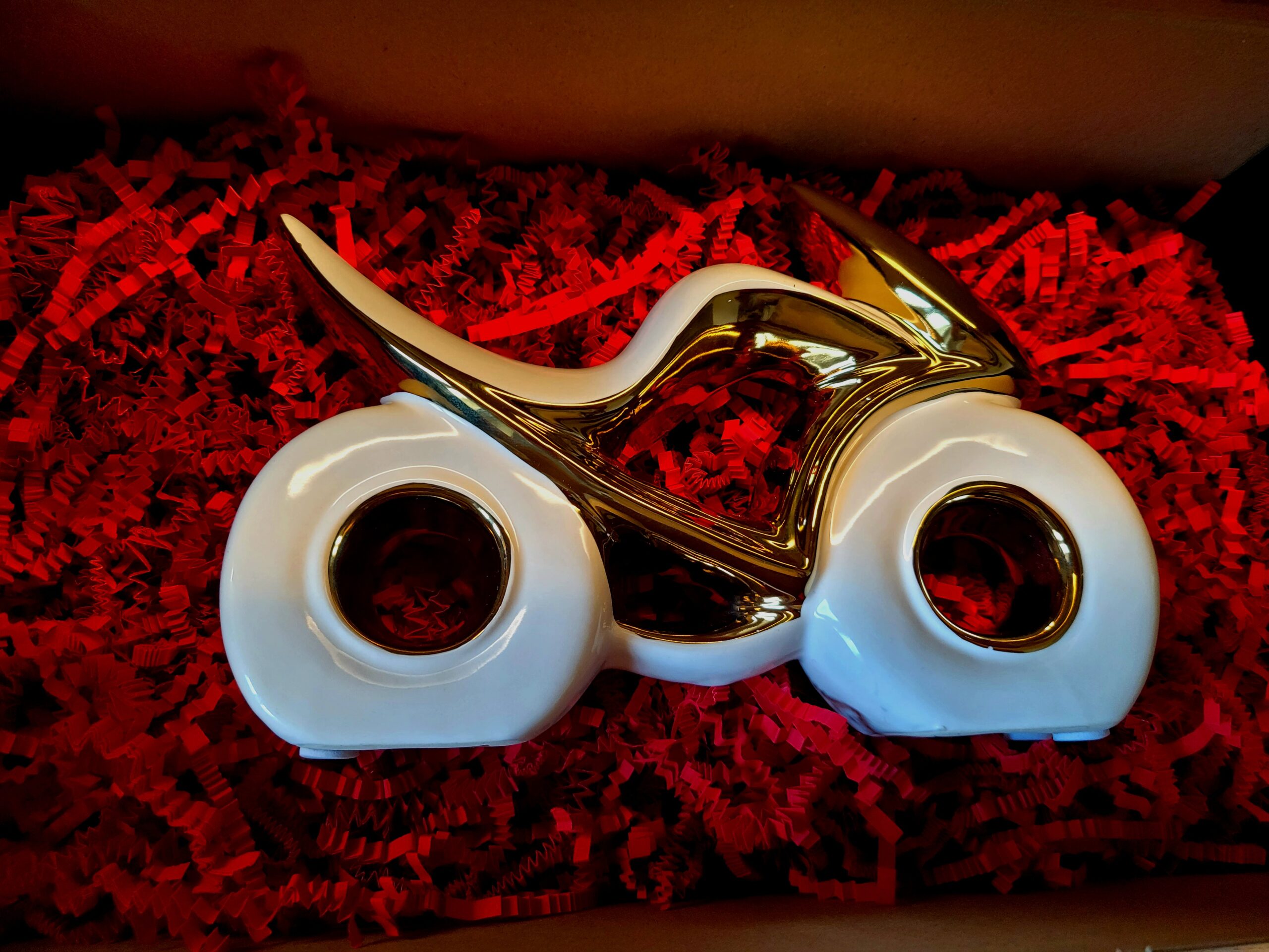 Ozdobny Motocykl ceramiczny designerska figurka ozdoba Na prezent