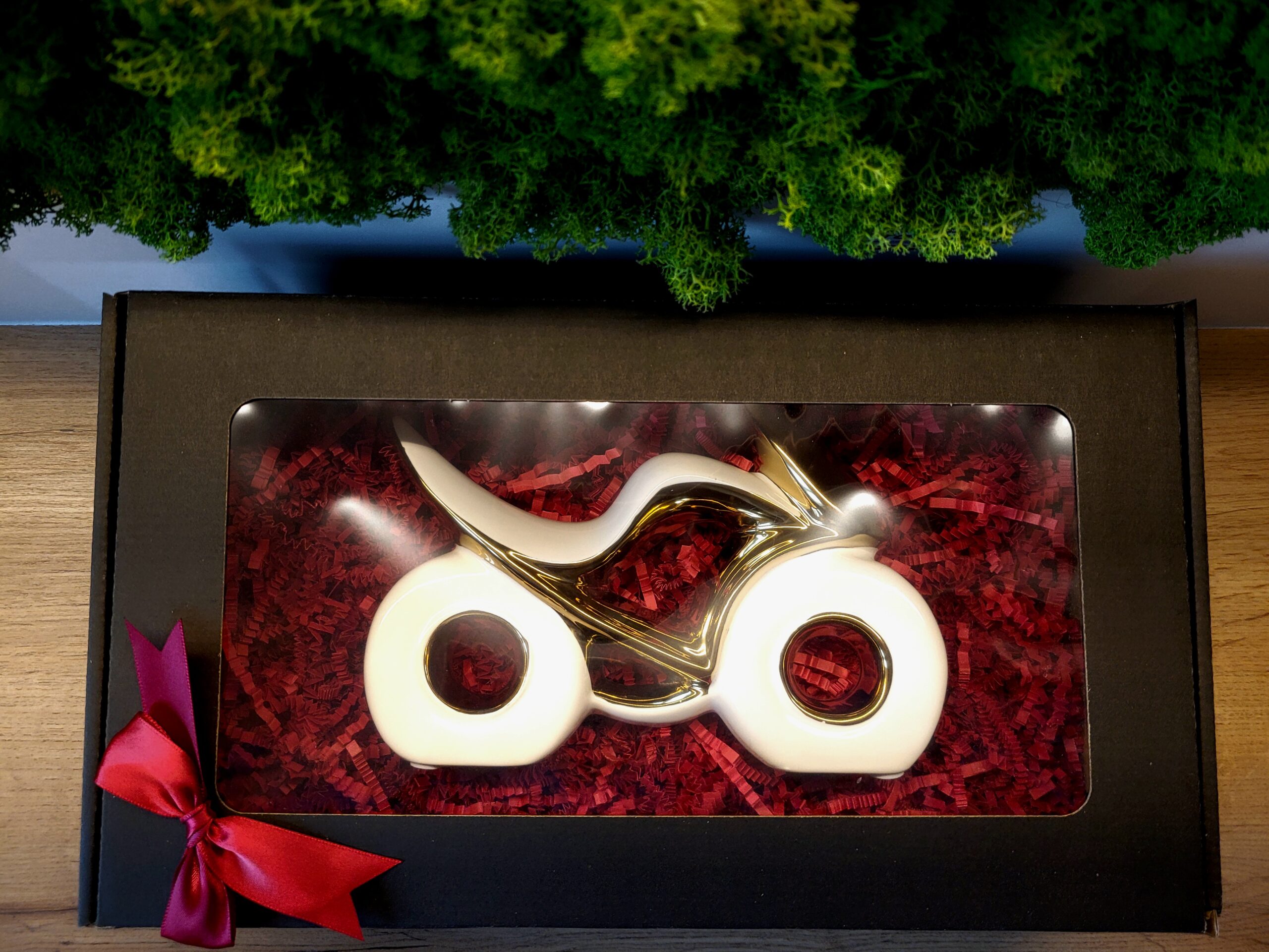 Ozdobny Motocykl ceramiczny designerska figurka ozdoba Na prezent - obrazek 2