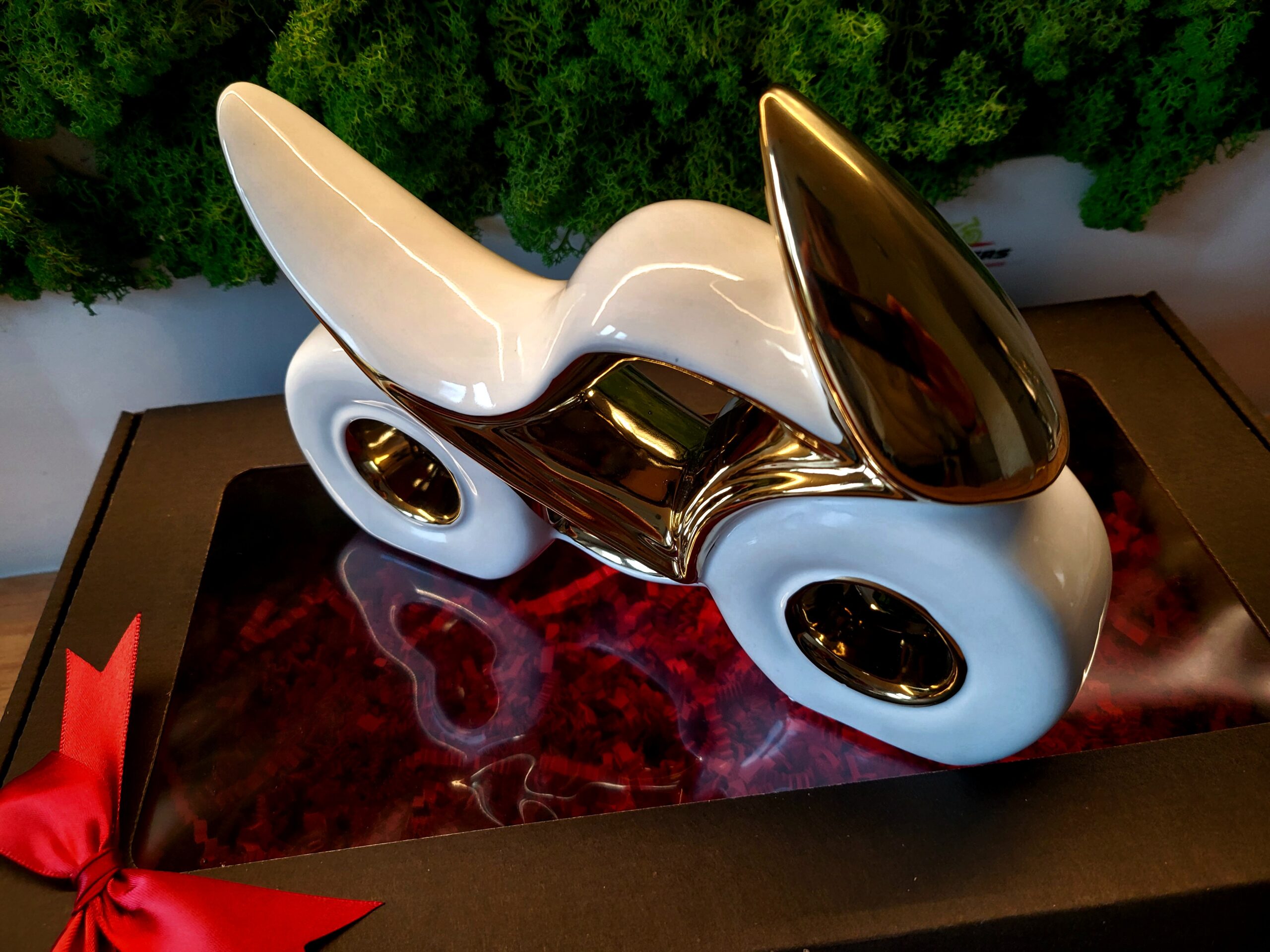 Ozdobny Motocykl ceramiczny designerska figurka ozdoba Na prezent - obrazek 4