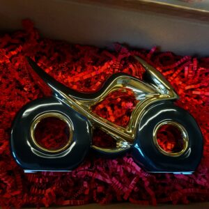 Ozdobny Motocykl ceramiczny designerska figurka ozdoba Na prezent Black