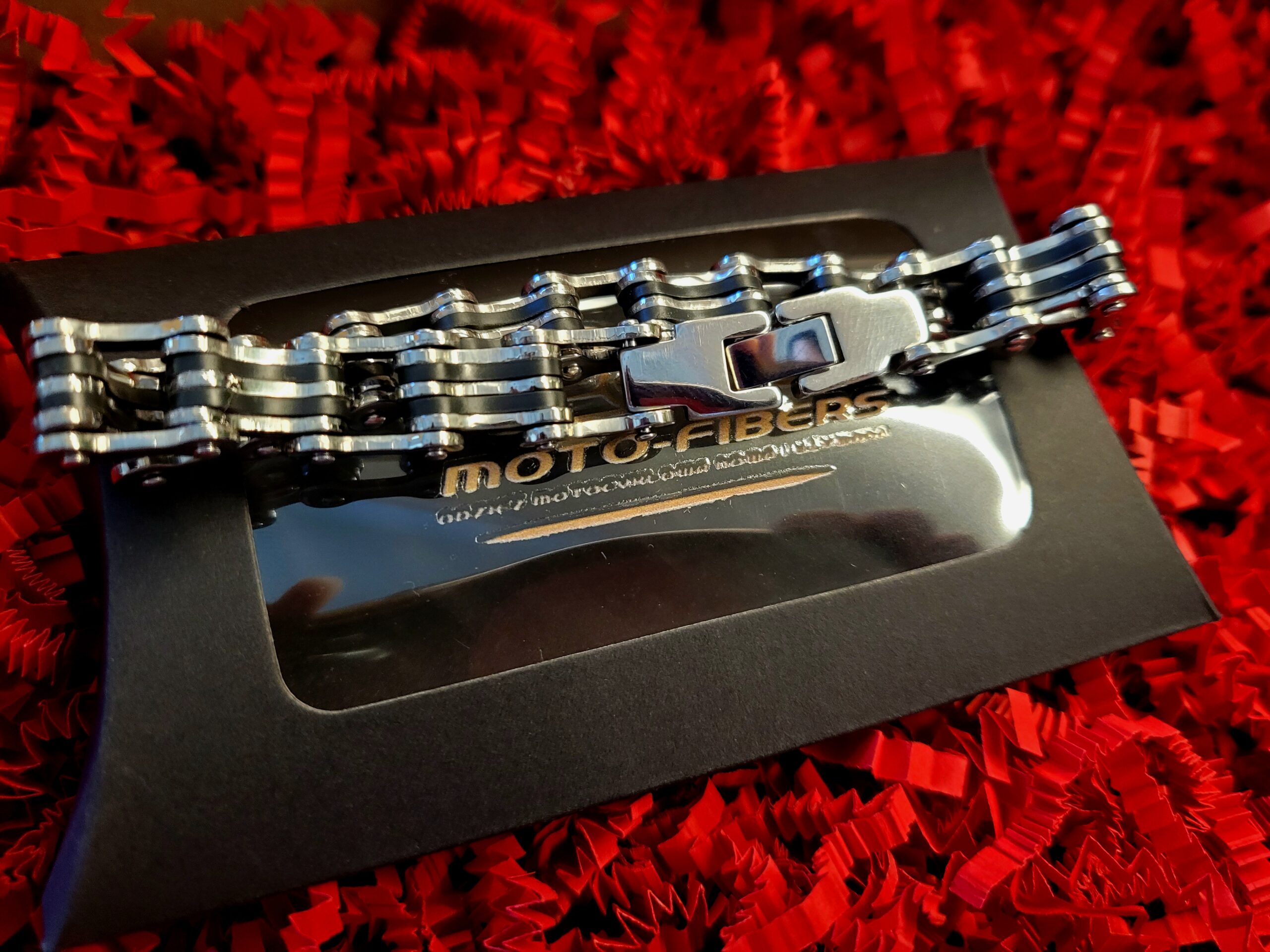 Bransoletka Dla Motocyklisty Łańcuch Motocyklowy Stalowa + Pudełko - obrazek 3