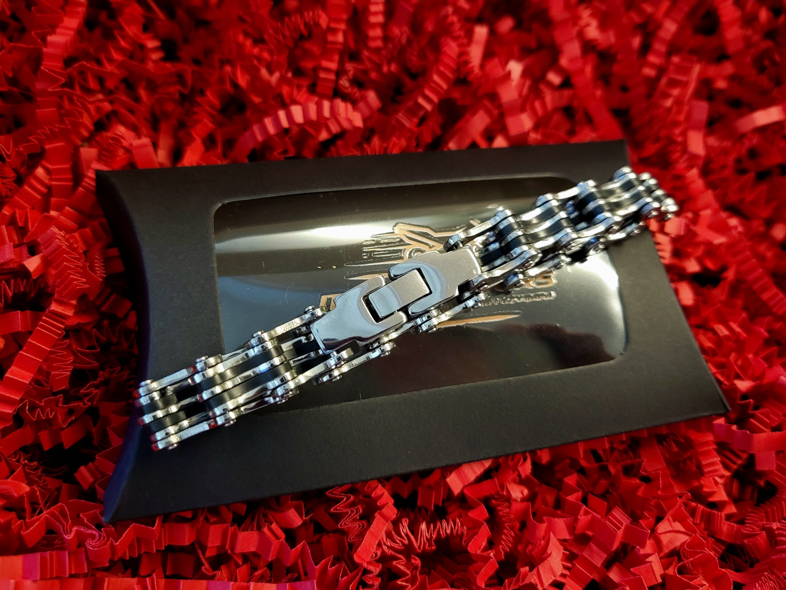 Bransoletka Dla Motocyklisty Łańcuch Motocyklowy Stalowa + Pudełko - obrazek 4