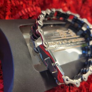 Bransoletka Dla Motocyklisty Łańcuch Motocyklowy Stalowa + Pudełko